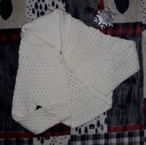 Express Cable Knit Cropped Cardigan Large